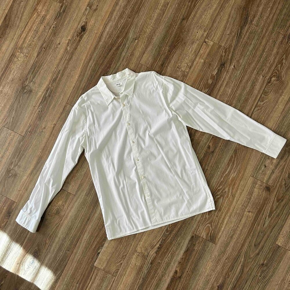 MEN'S WHITE DRESS SHIRT/HELMUT LANG SZ L